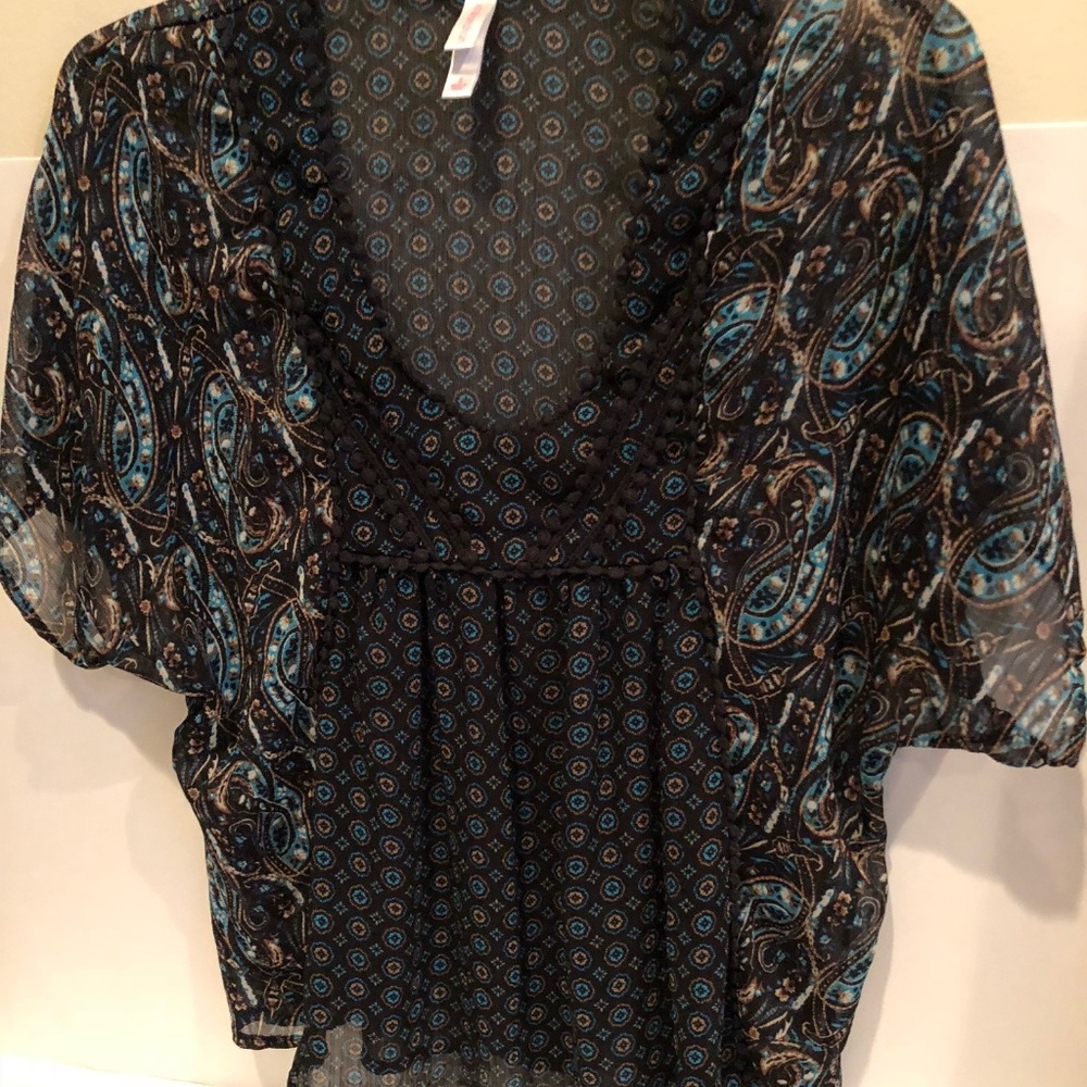 Bandana/Floral Design Blouse